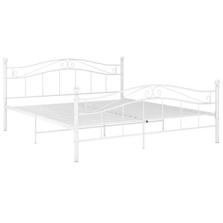 sengestel 180x200 cm metal hvid