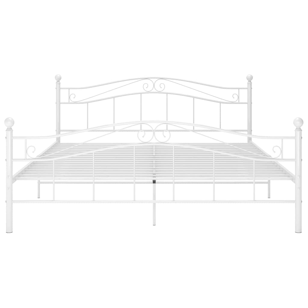 sengestel 180x200 cm metal hvid