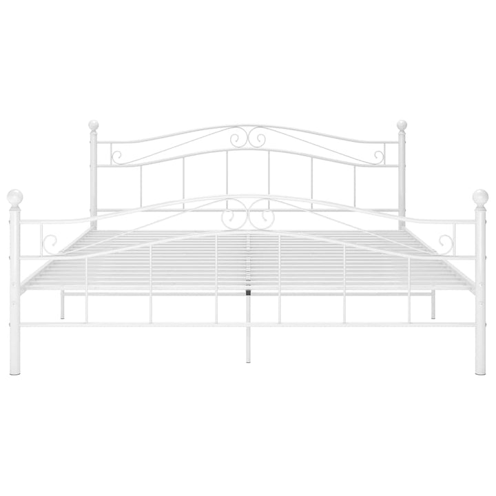 sengestel 180x200 cm metal hvid