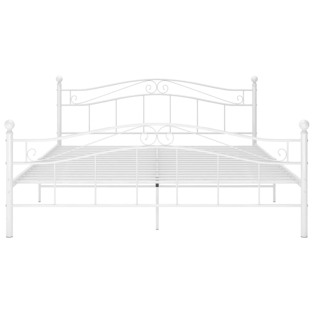 sengestel 180x200 cm metal hvid