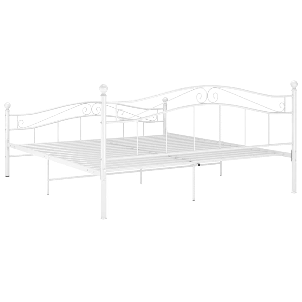 sengestel 180x200 cm metal hvid