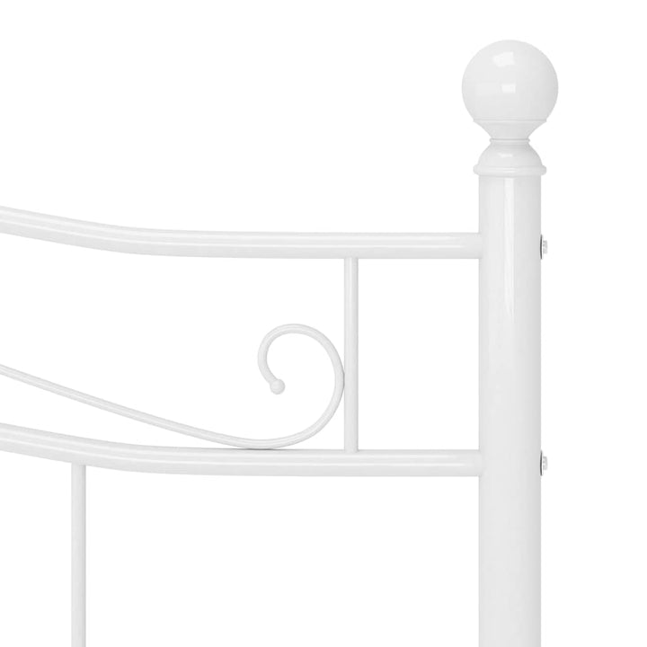 sengestel 180x200 cm metal hvid