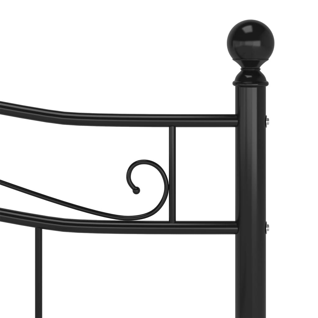 sengestel 200x200 cm metal sort