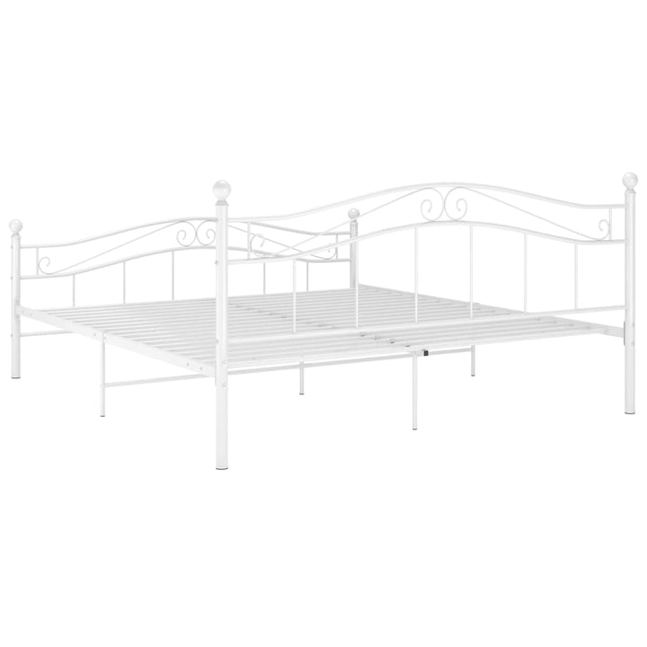 sengestel 200x200 cm metal hvid