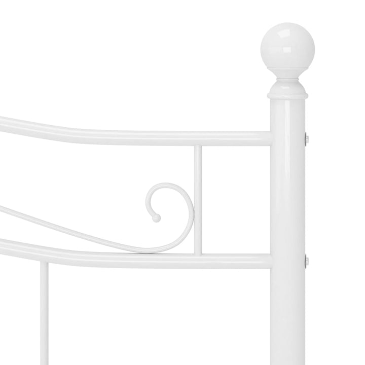 sengestel 200x200 cm metal hvid