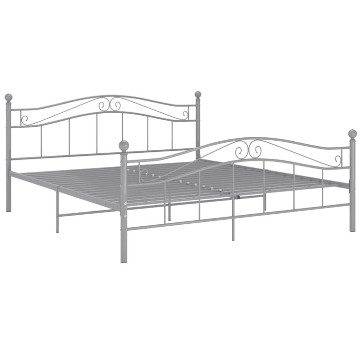 sengestel 200x200 cm metal grå
