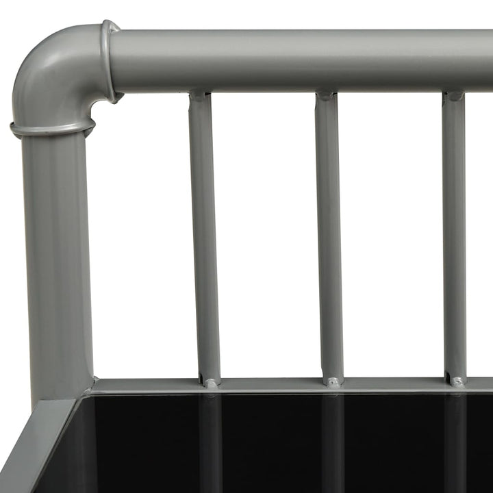 sengeskabe 2 stk. metal og glas grå og sort