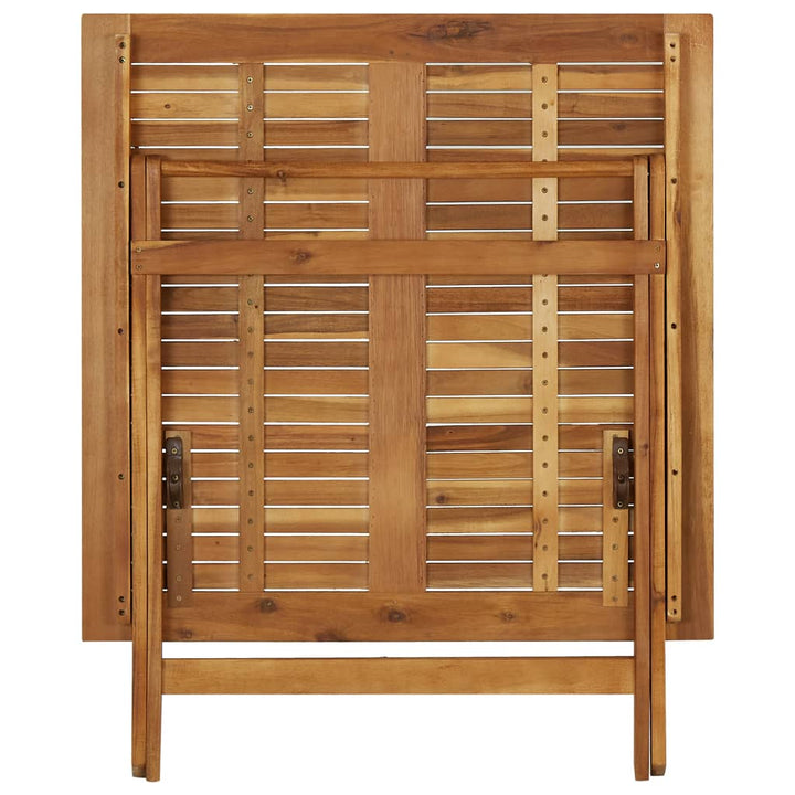 foldbart havebord 90x90x75 cm massivt akacietræ