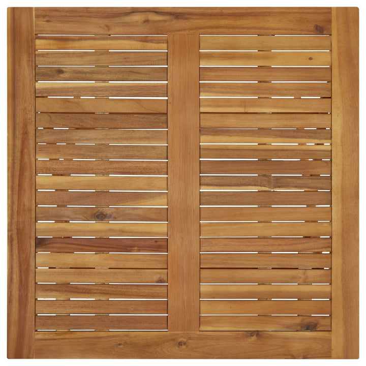 foldbart havebord 90x90x75 cm massivt akacietræ