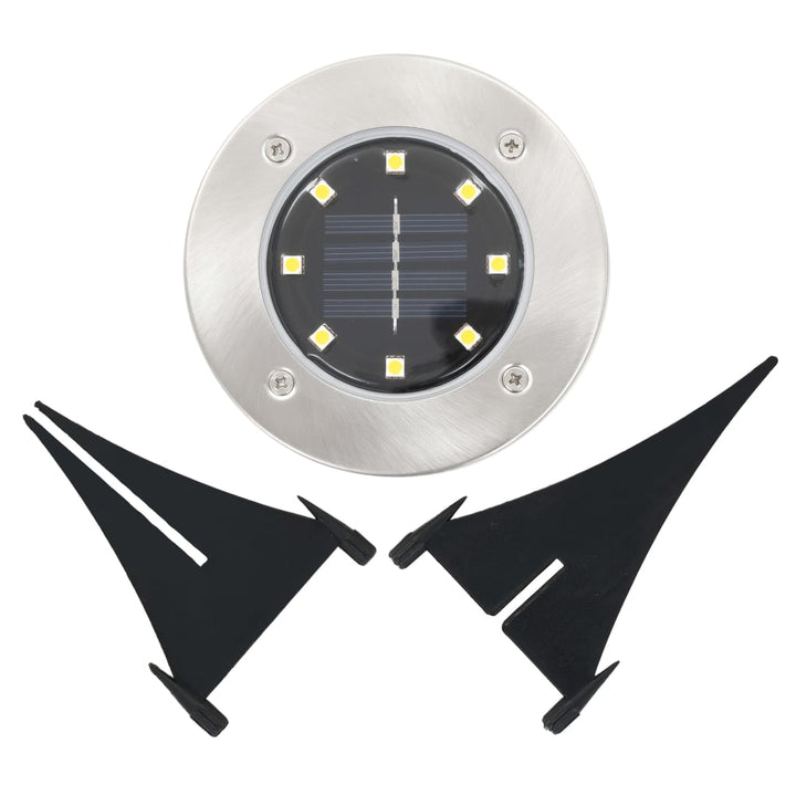 soldrevne LED-nedgravningsspots 8 stk. RGB-farver