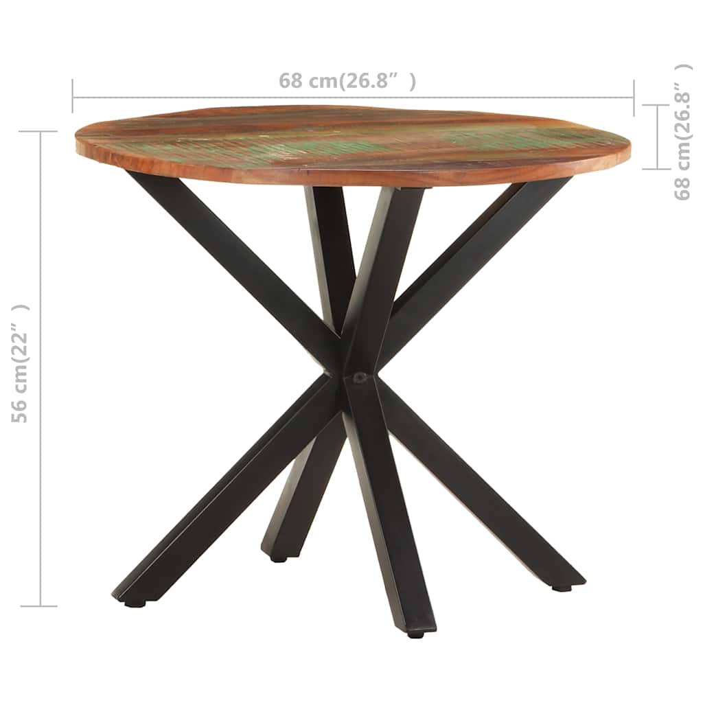 sidebord 68x68x56 cm massivt genbrugstræ