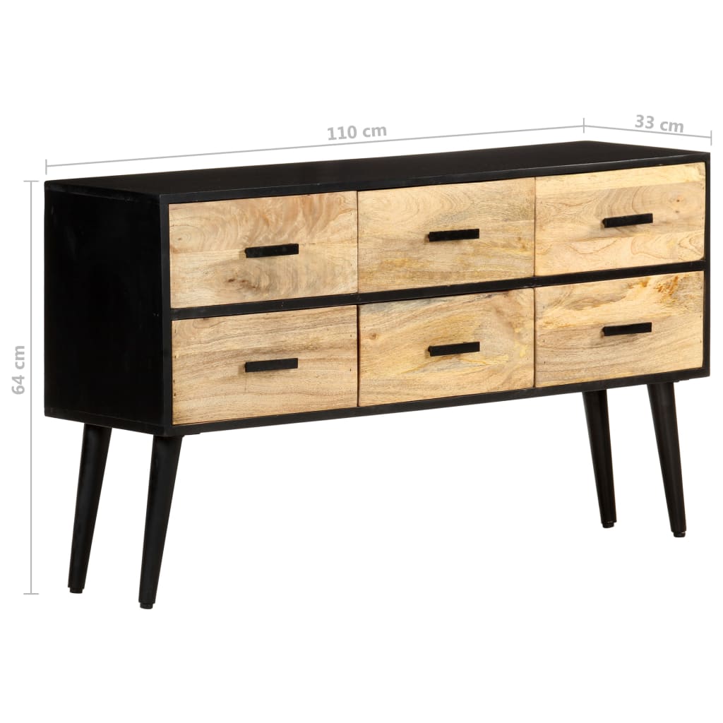 skænk 110x33x64 cm massivt mangotræ