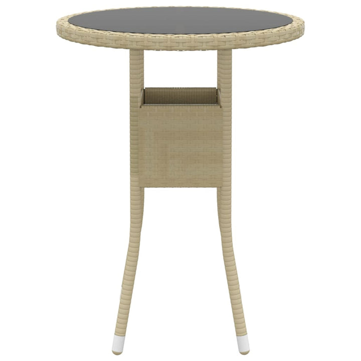 loungesæt til haven 5 dele polyrattan beige