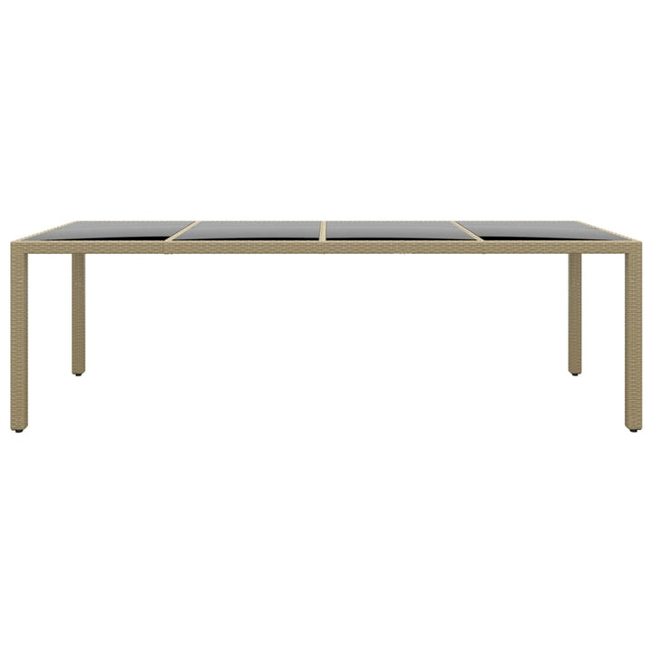 spisebordssæt til haven 11 dele polyrattan beige