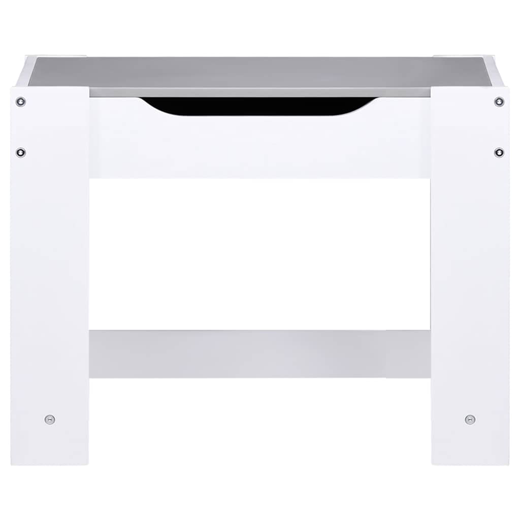 børnebord med 2 stole MDF hvid