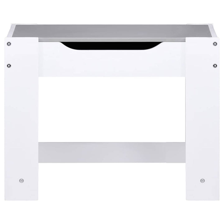 børnebord med 2 stole MDF hvid