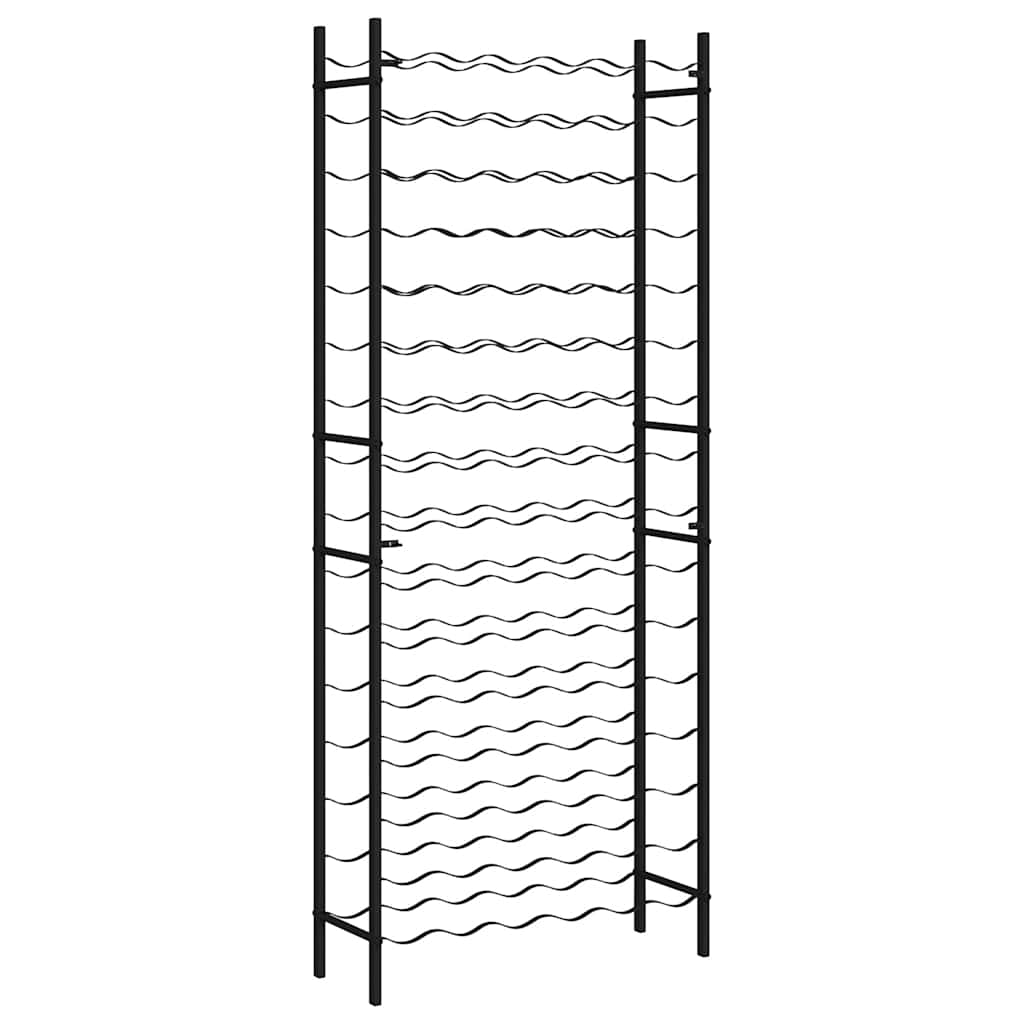 vinreol til 96 flasker jern sort