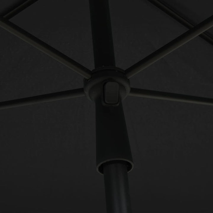 parasol med stang 210x140 cm antracitgrå