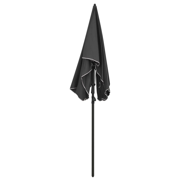 parasol med stang 200x130 cm antracitgrå