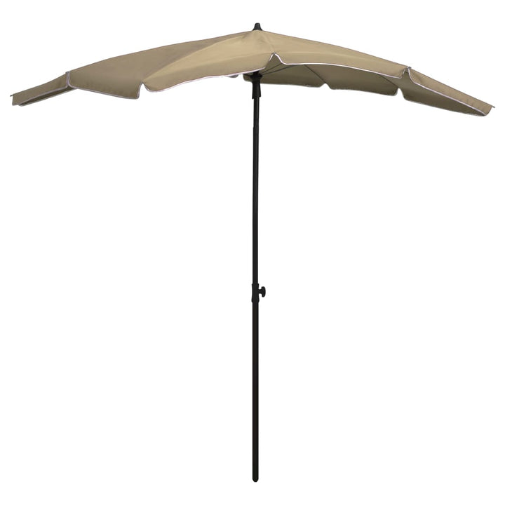 parasol med stang 200x130 cm gråbrun