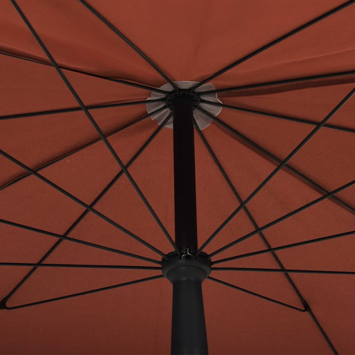 parasol med stang 200x130 cm terrakotta