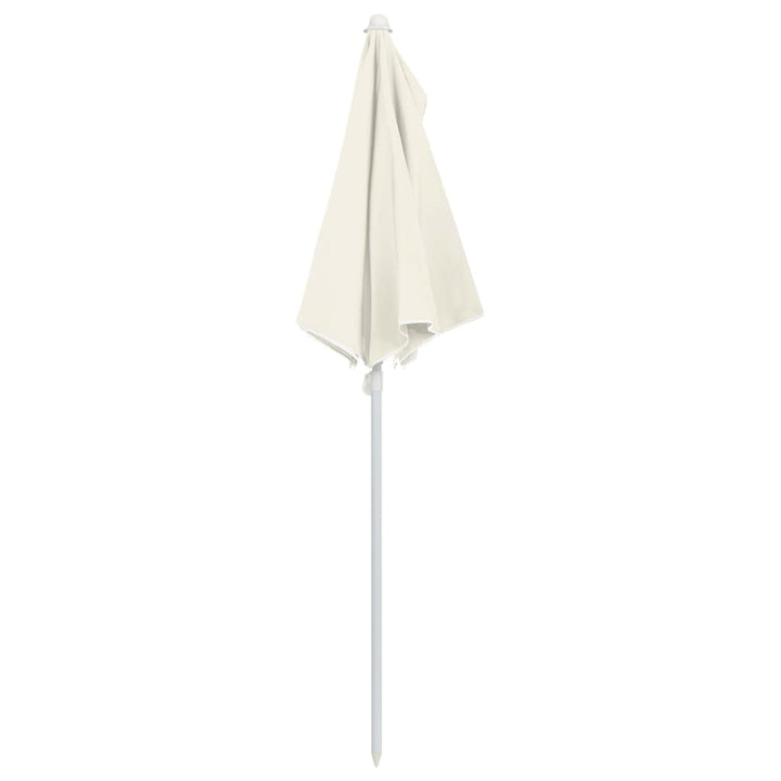 halv parasol med stang 180x90 cm sandfarvet