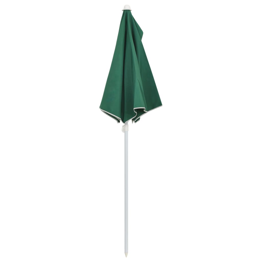 halv parasol med stang 180x90 cm grøn
