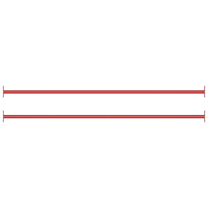 kolbøttestang 2 stk. 125 cm stål rød