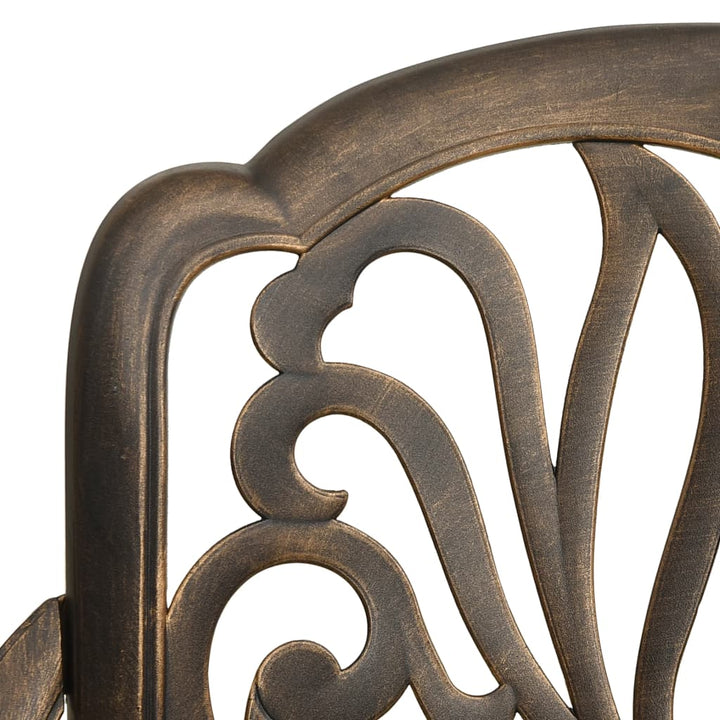 havestole 2 stk. støbt aluminium bronzefarvet