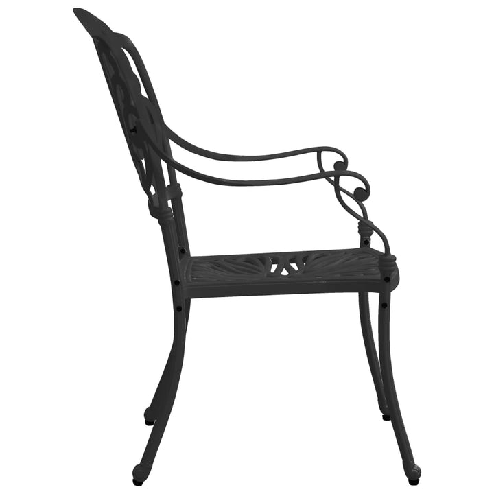 havestole 2 stk. støbt aluminium sort