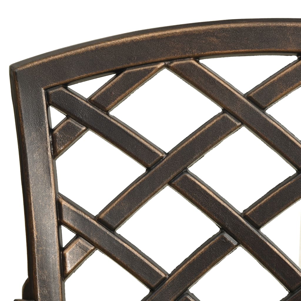 havestole 2 stk. støbt aluminium bronzefarvet
