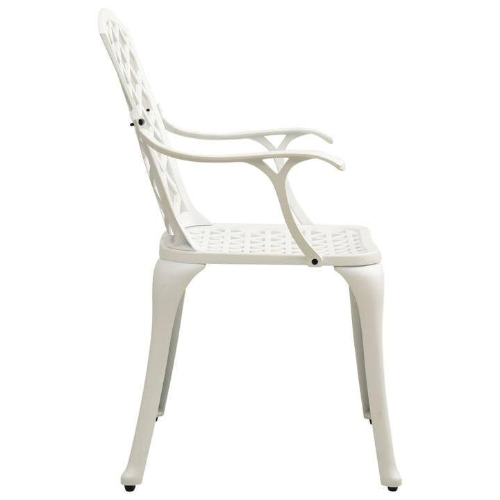 havestole 4 stk. støbt aluminium hvid