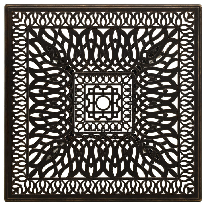 havebord 90x90x73 cm støbt aluminium bronzefarvet
