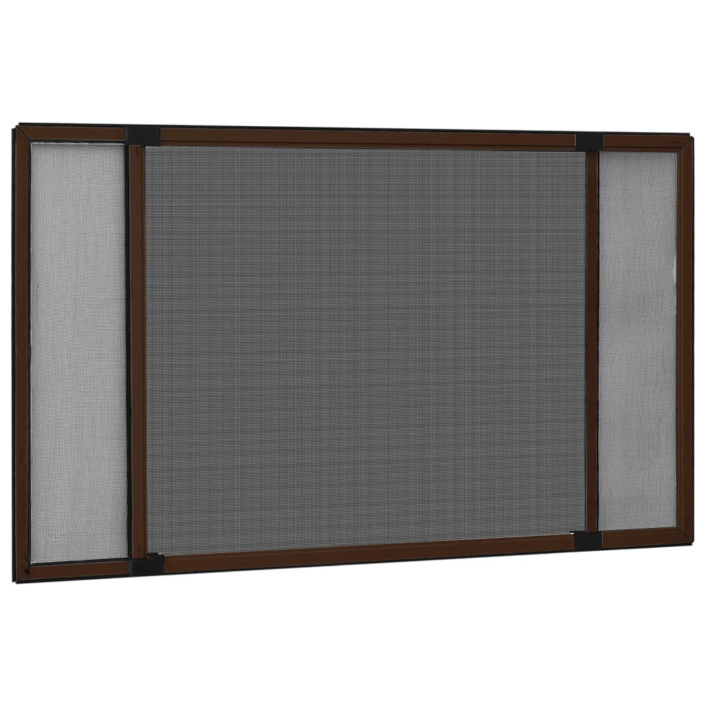 udvideligt insektnet til vinduer (75-143)x50 cm brun