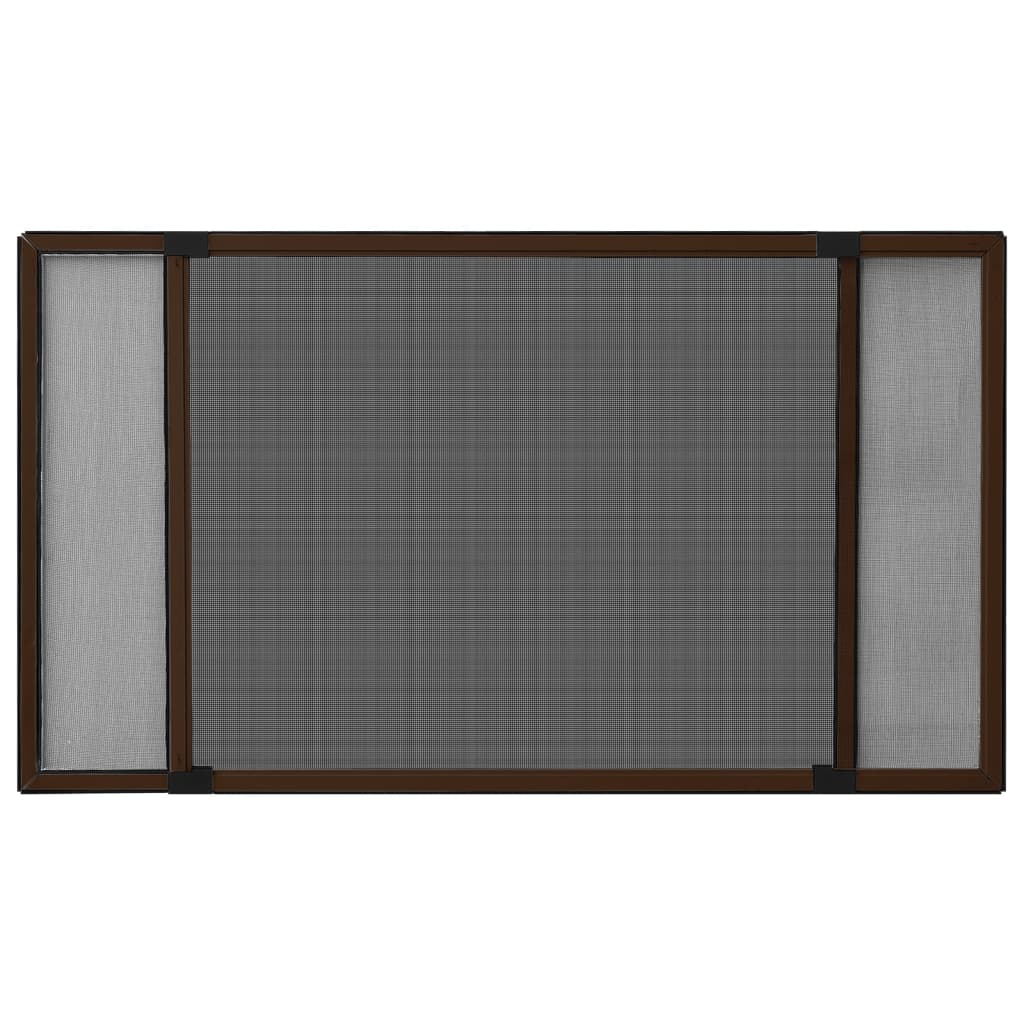 udvideligt insektnet til vinduer (75-143)x50 cm brun