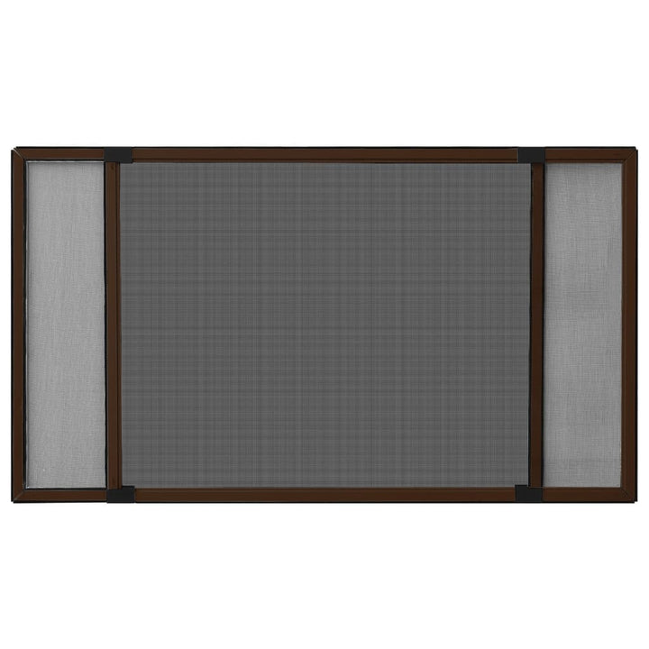 udvideligt insektnet til vinduer (75-143)x50 cm brun