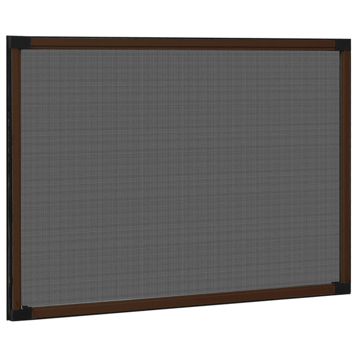 udvideligt insektnet til vinduer (75-143)x50 cm brun