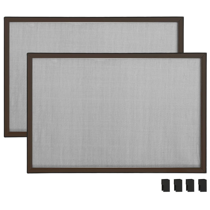 udvideligt insektnet til vinduer (75-143)x50 cm brun