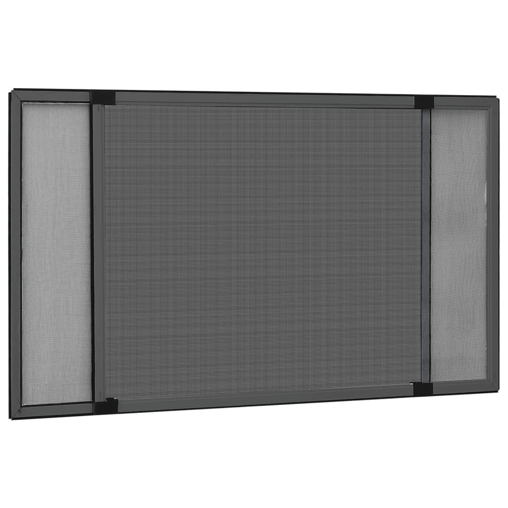 udvideligt insektnet til vinduer (75-143)x50 cm antracitgrå