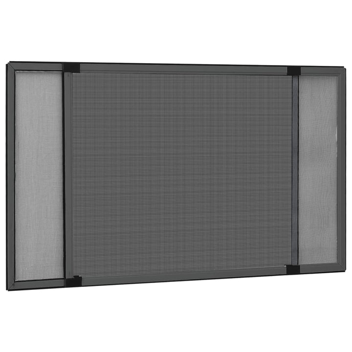 udvideligt insektnet til vinduer (75-143)x50 cm antracitgrå