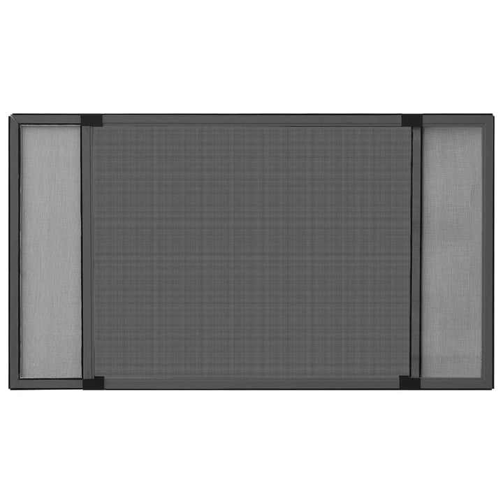 udvideligt insektnet til vinduer (75-143)x50 cm antracitgrå