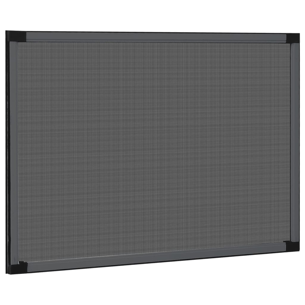 udvideligt insektnet til vinduer (75-143)x50 cm antracitgrå