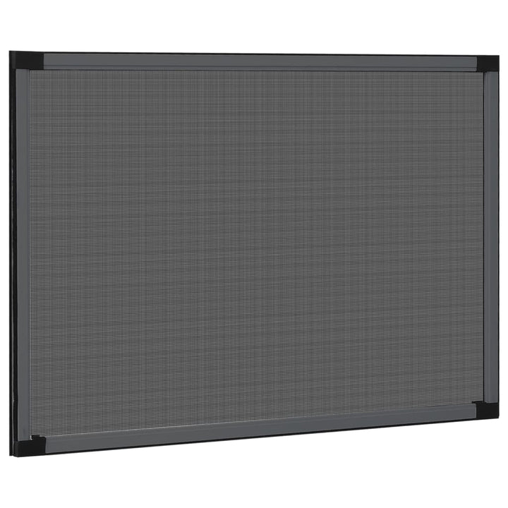 udvideligt insektnet til vinduer (75-143)x50 cm antracitgrå