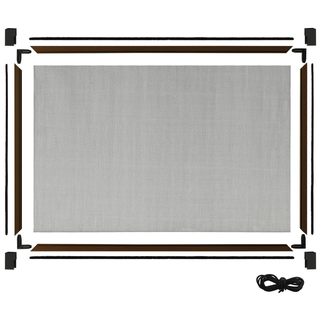 udvideligt insektnet til vinduer (100-193)x75 cm brun