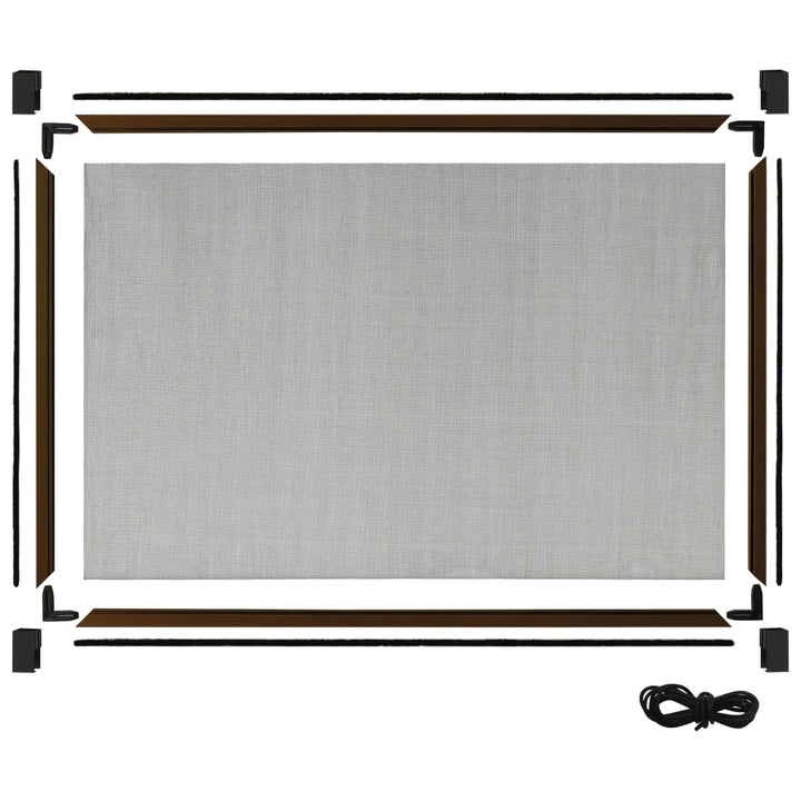 udvideligt insektnet til vinduer (100-193)x75 cm brun