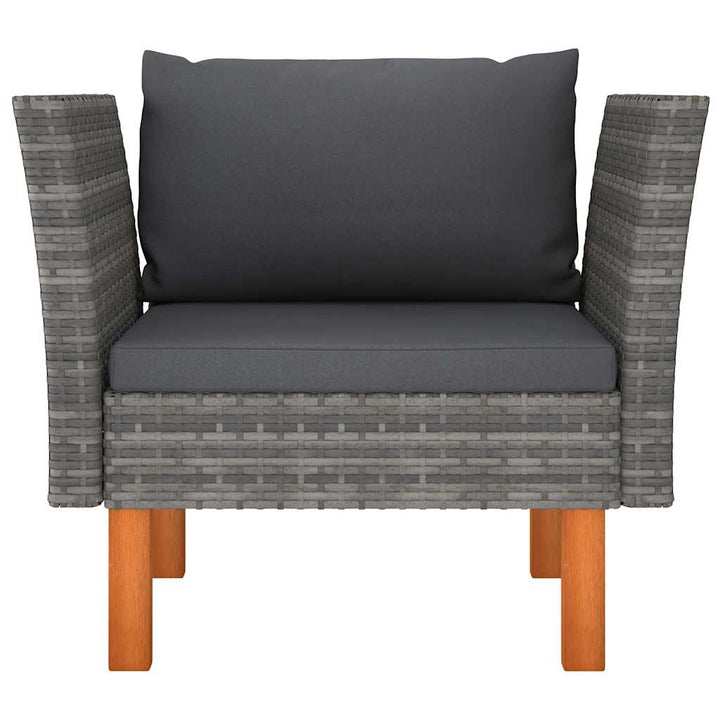 havesofa polyrattan og massivt eukalyptustræ