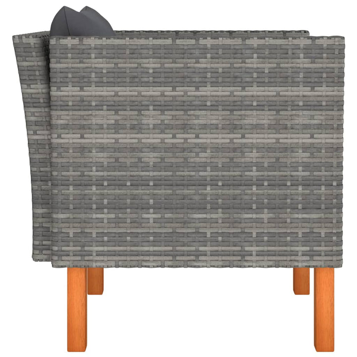 havesofa polyrattan og massivt eukalyptustræ
