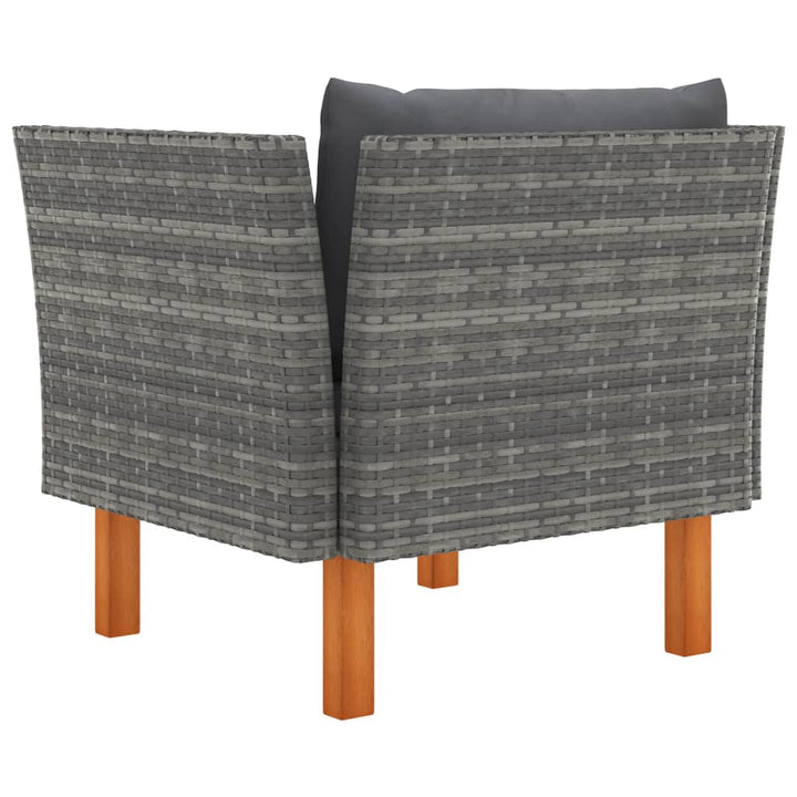 havesofa polyrattan og massivt eukalyptustræ