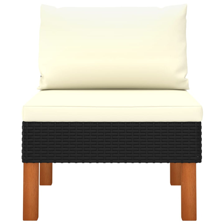 midterdel til sofa polyrattan og massivt eukalyptustræ