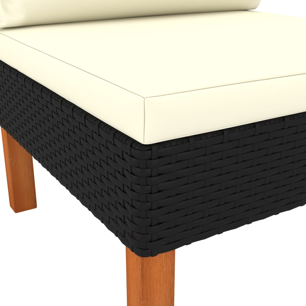 midterdel til sofa polyrattan og massivt eukalyptustræ